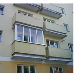 Балконные рамы раздвижные из алюминия и ПВХ с установкой
